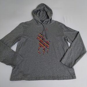 Polo by Ralph Lauren Shirt Size Medium Gray Long Sleeve Logo Tee Hoodie
